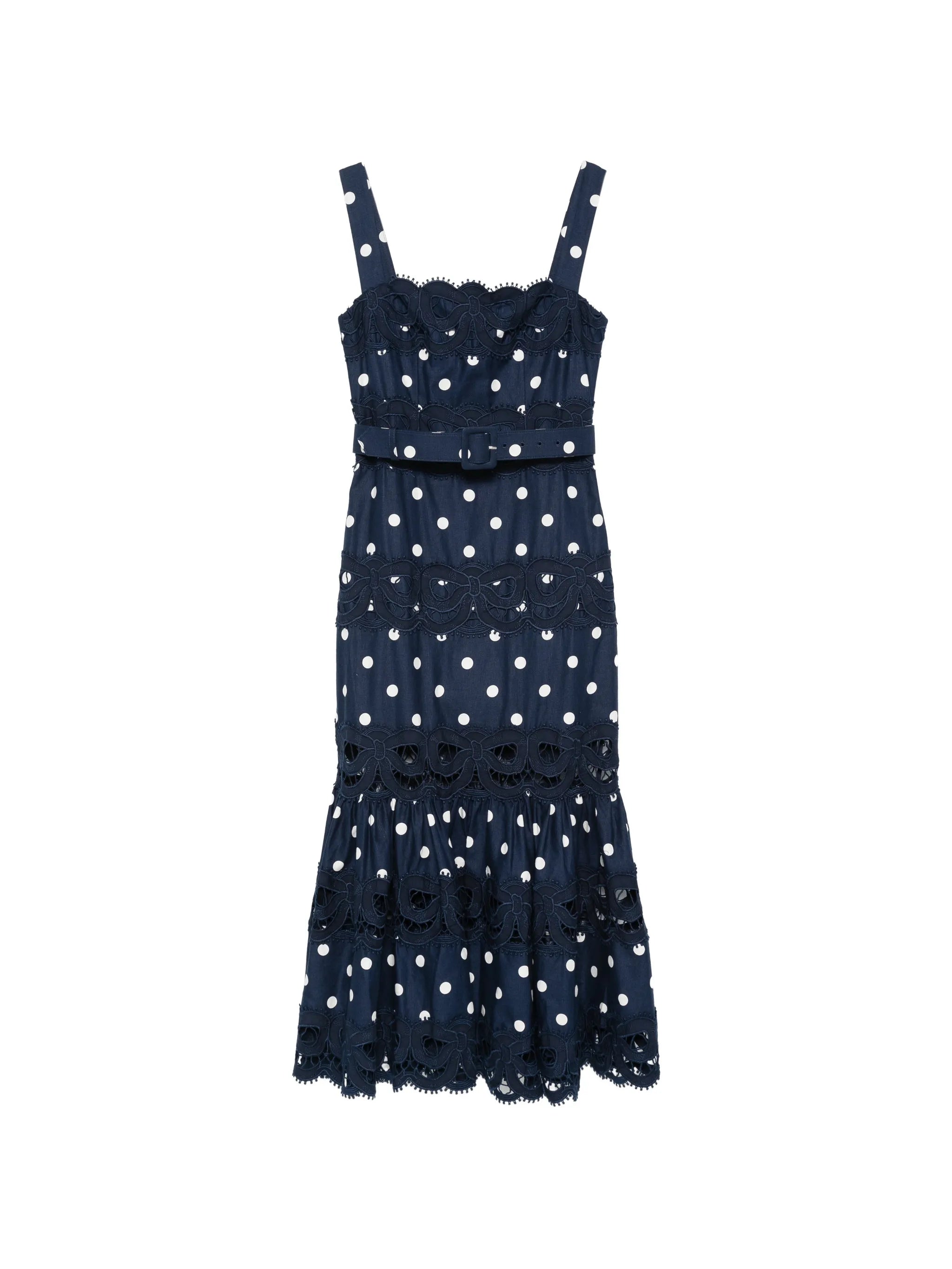 VESTIDO MIDI CON LUNARES