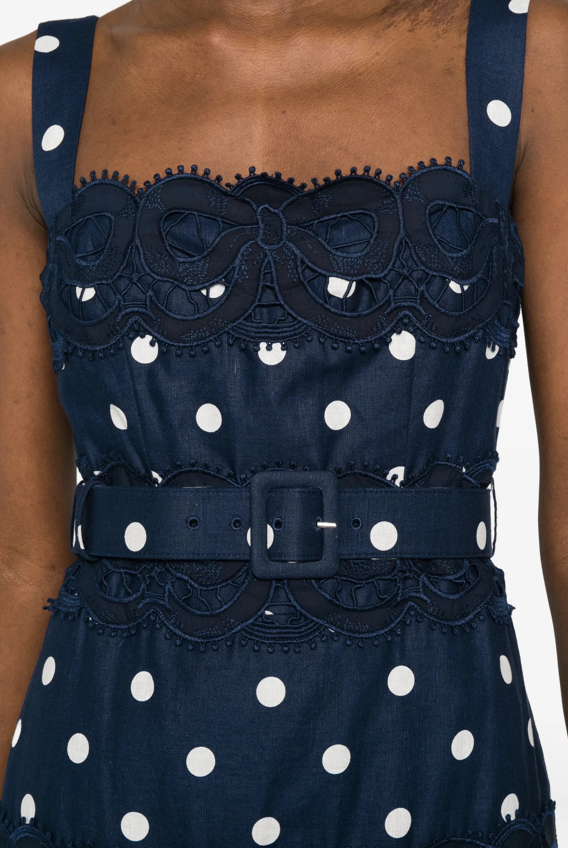 VESTIDO MIDI CON LUNARES
