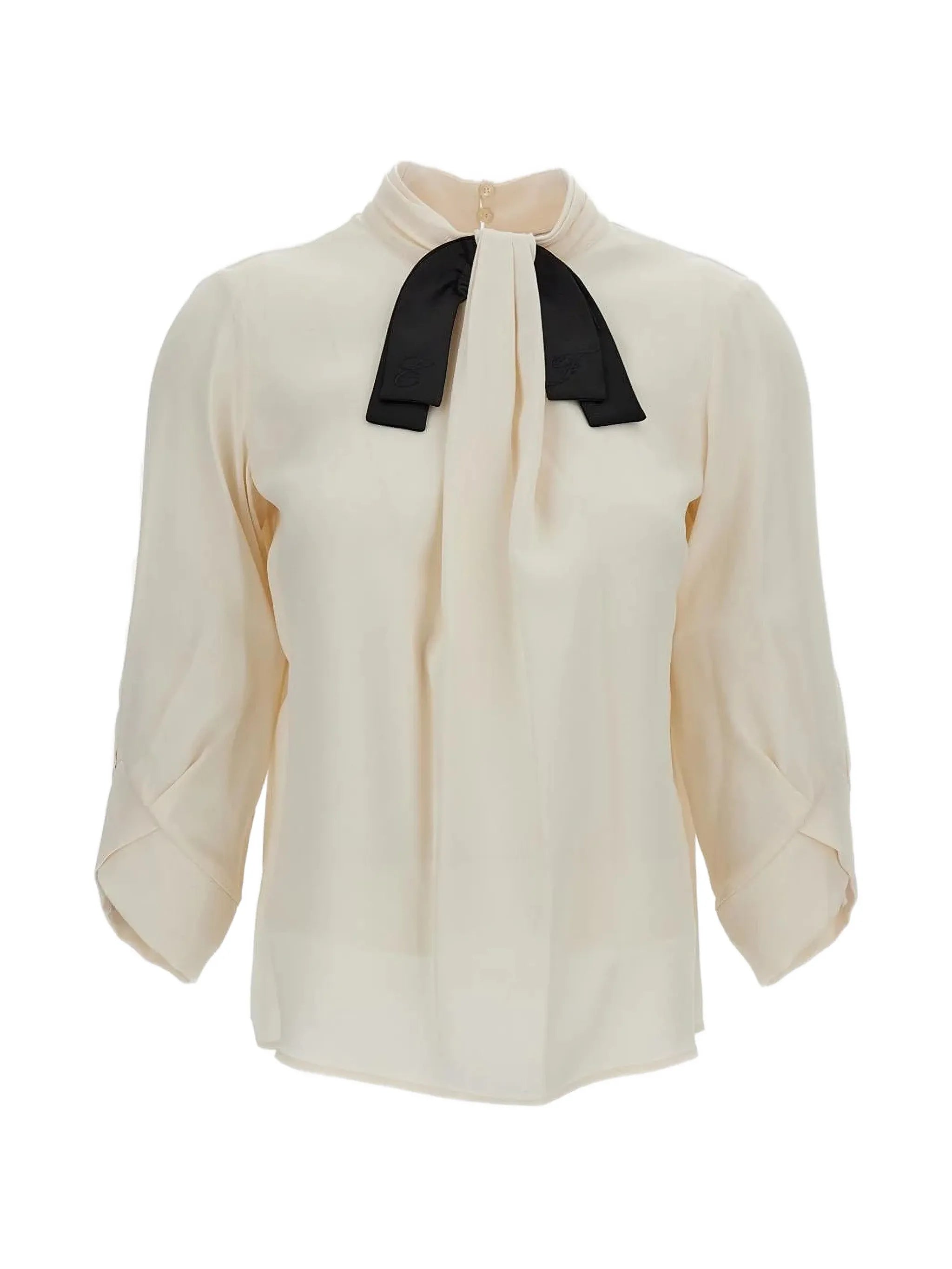 BLUSA LAZO BICOLOR