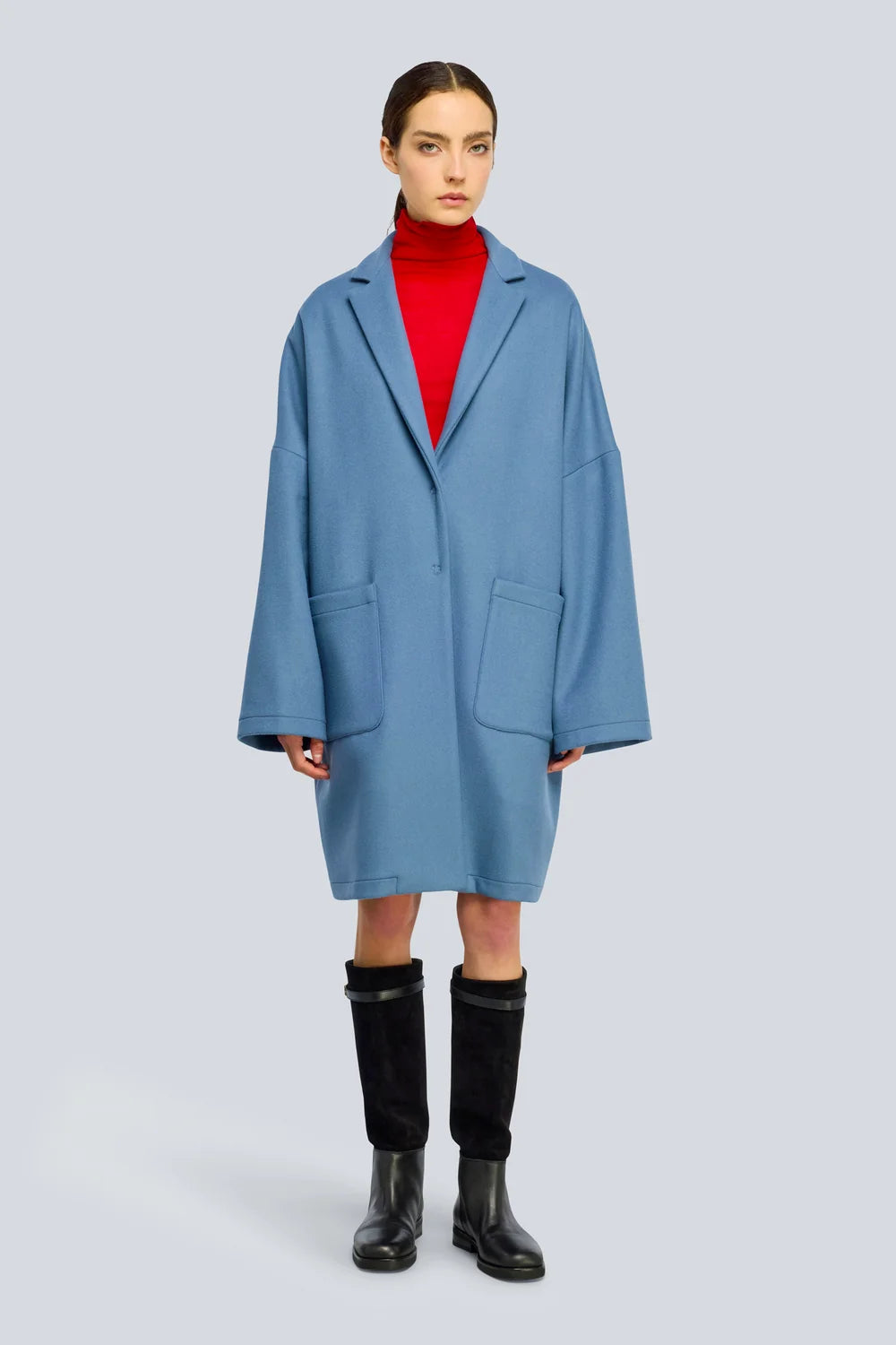 ABRIGO SEMICOUTURE AZUL