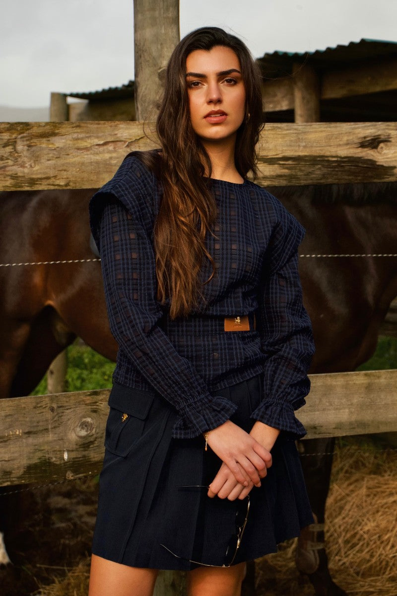 BLUSA CUADROS AZUL
