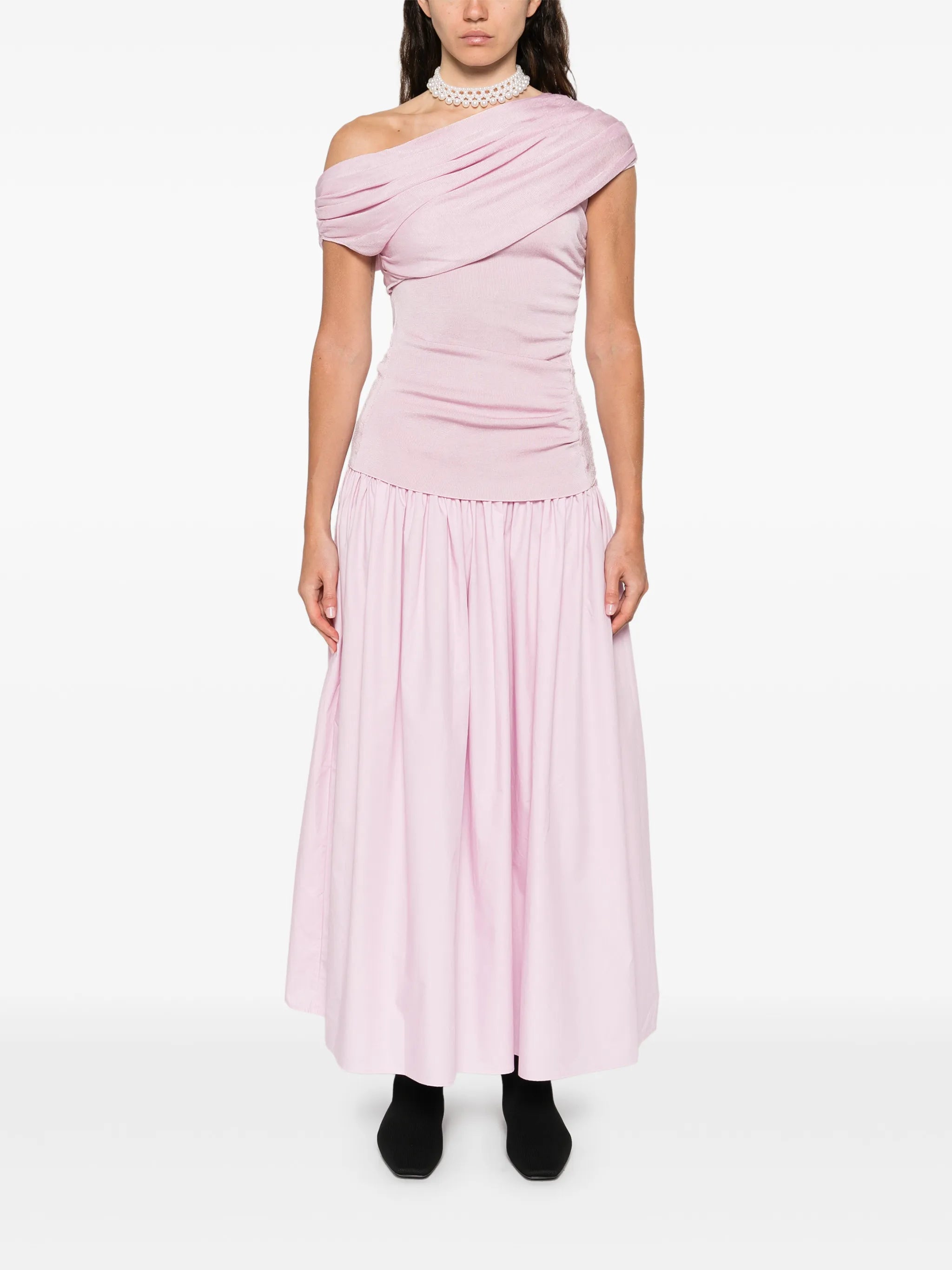 VESTIDO COTTON DRAPED