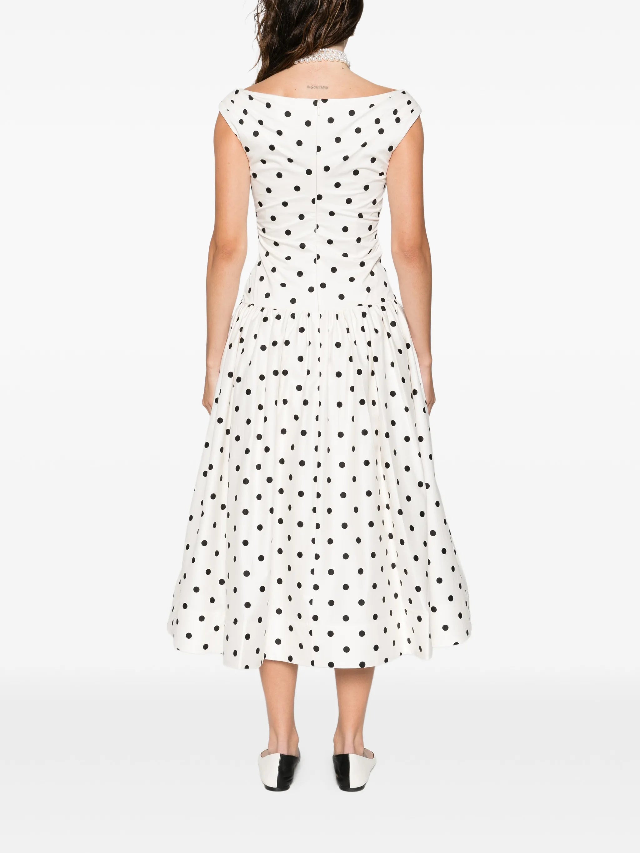 VESTIDO CREAM POLKA