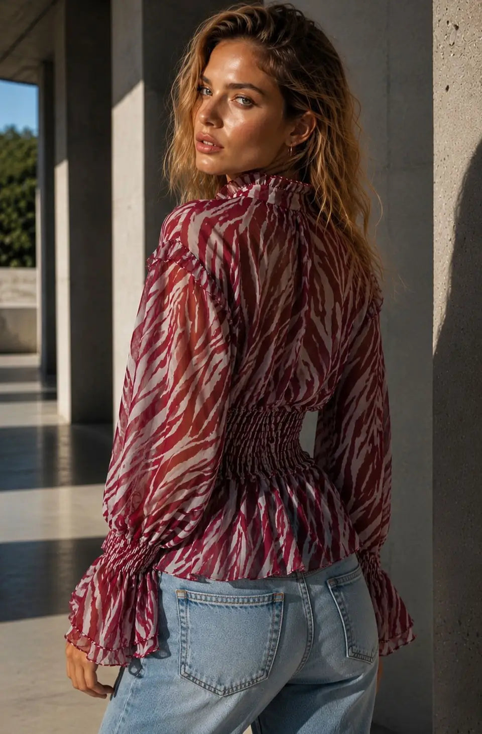 BLUSA ZEBRA WINE