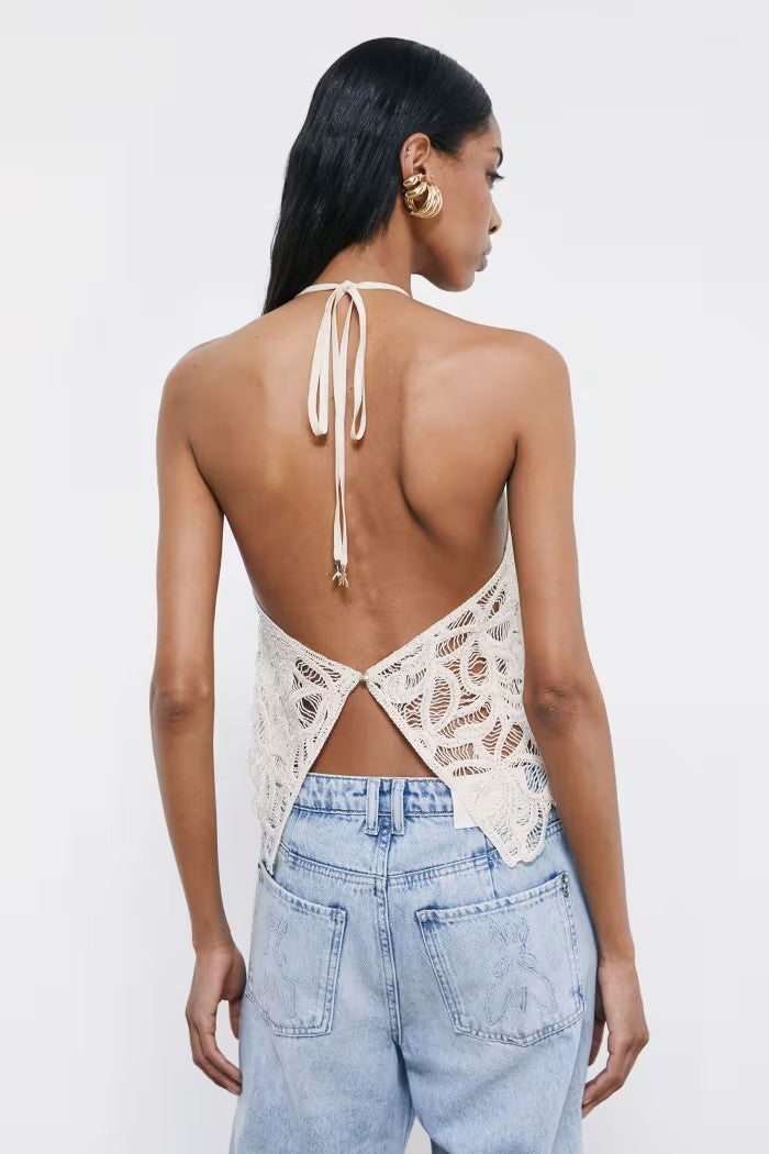 TOP HALTER CROCHET