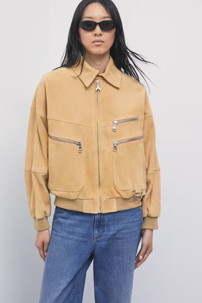 CHAQUETA PIEL CREMALLERAS