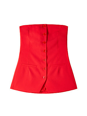 TOP ENTALLADO ROJO