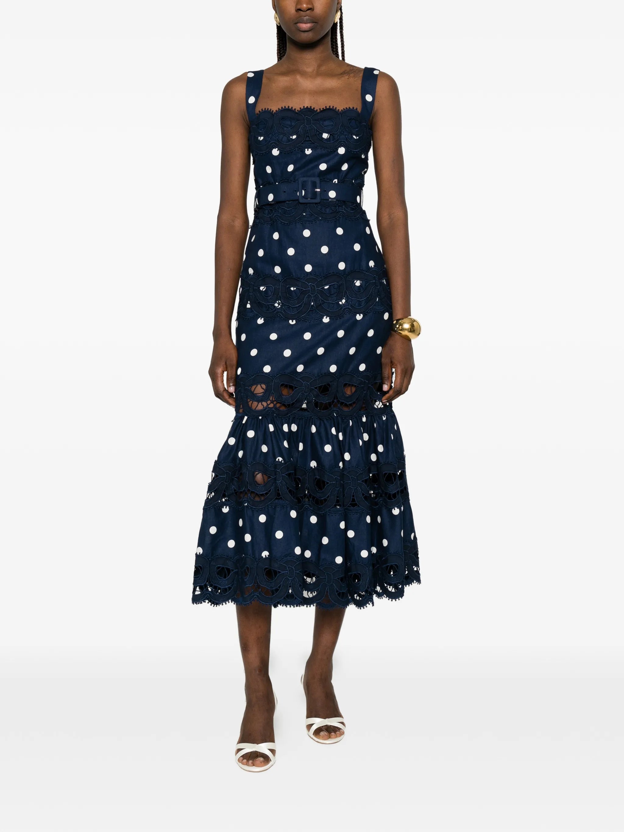 VESTIDO MIDI CON LUNARES