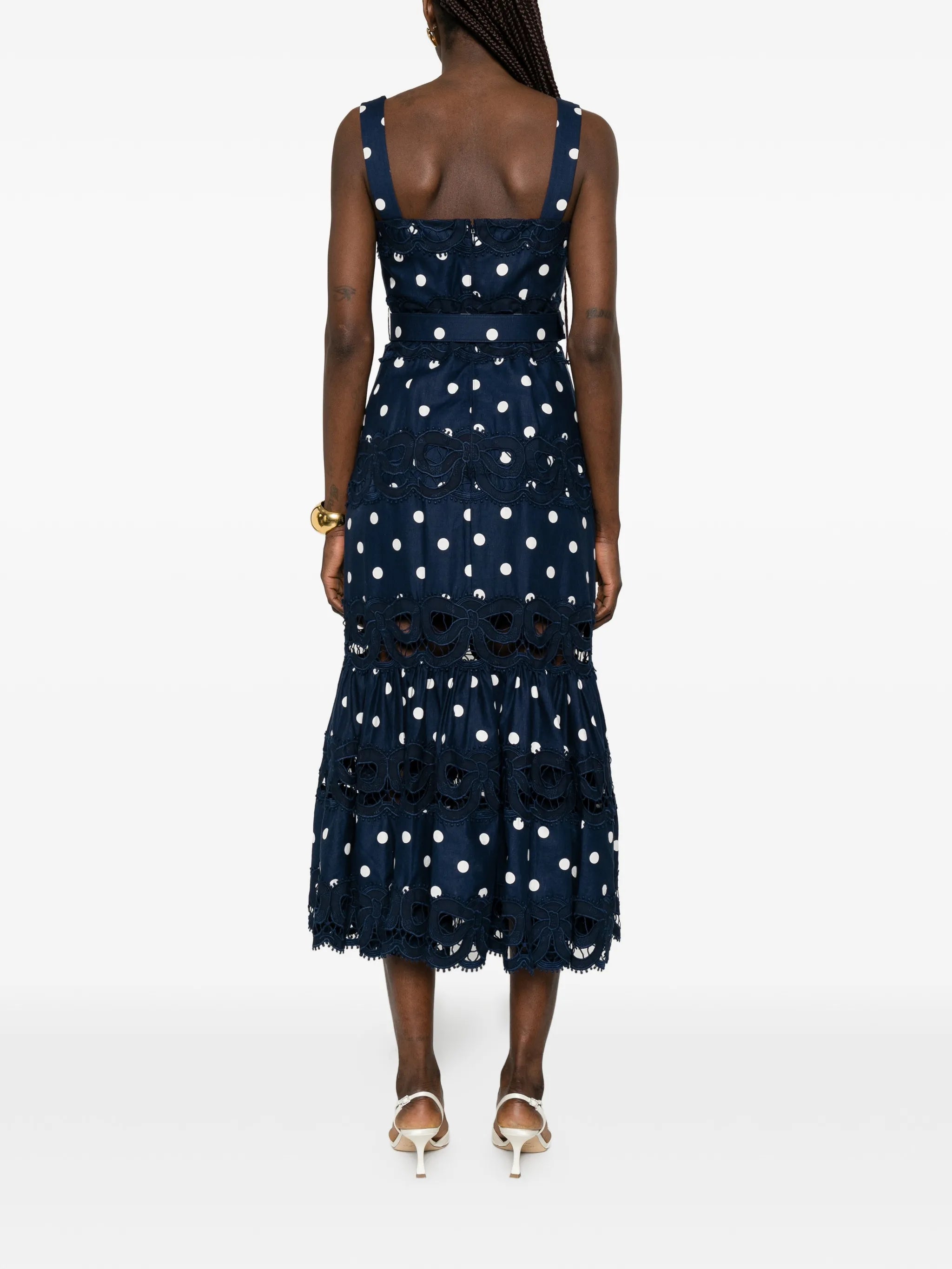 VESTIDO MIDI CON LUNARES
