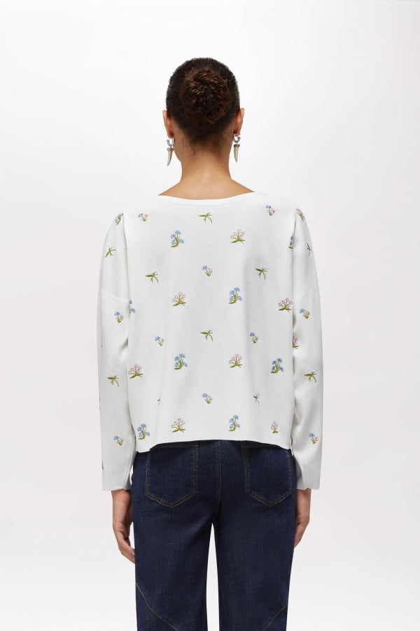 JERSEY BLANCO FLORECITAS