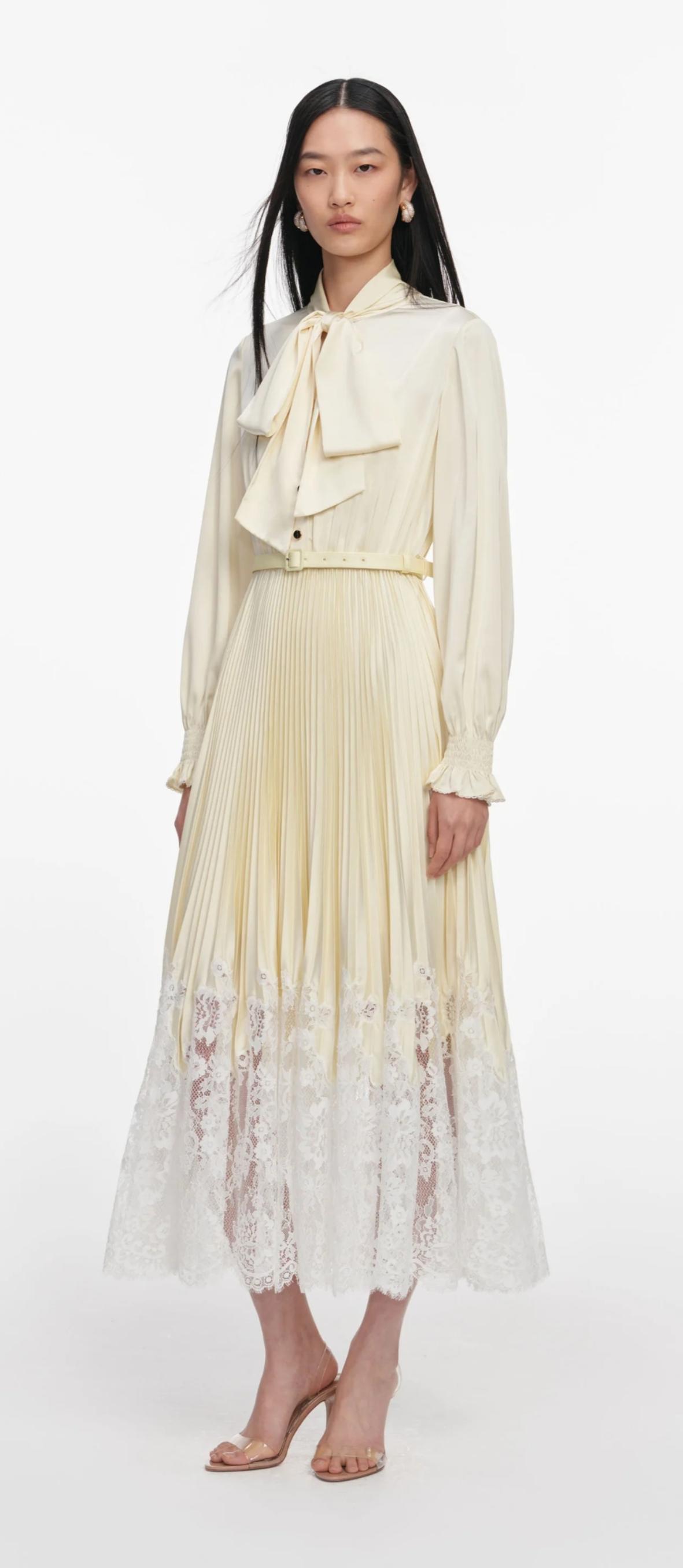 VESTIDO SATÉN & ENCAJE