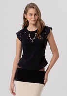 CAMISETA COLLAR FRUNCE