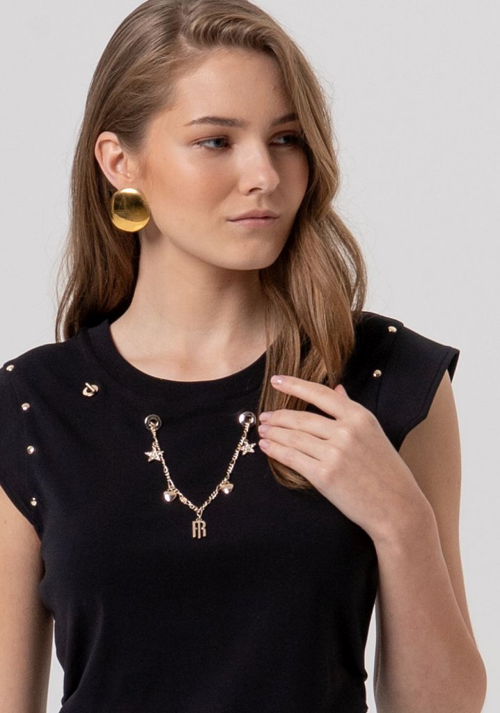 CAMISETA COLLAR FRUNCE