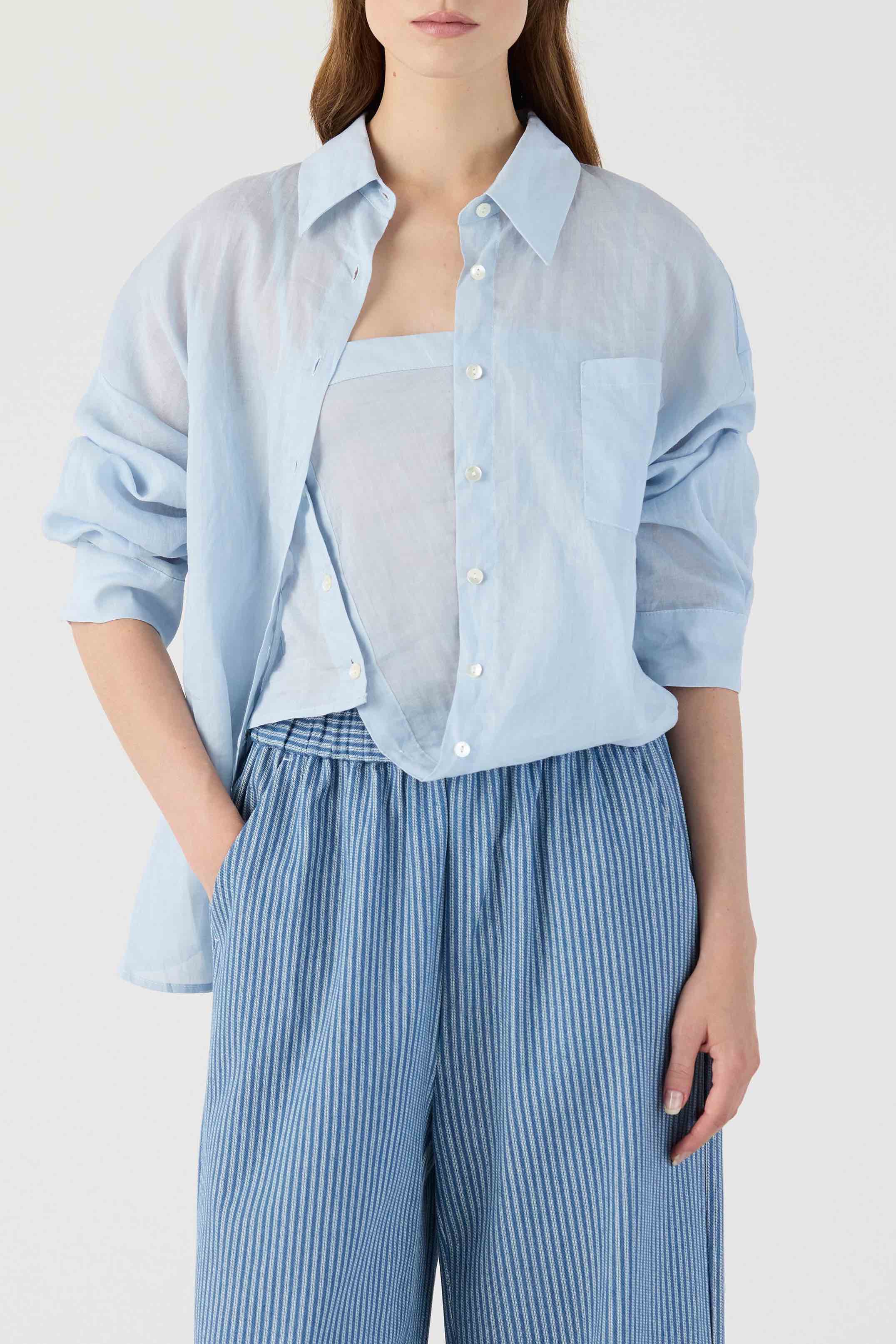 CAMISA CELESTE