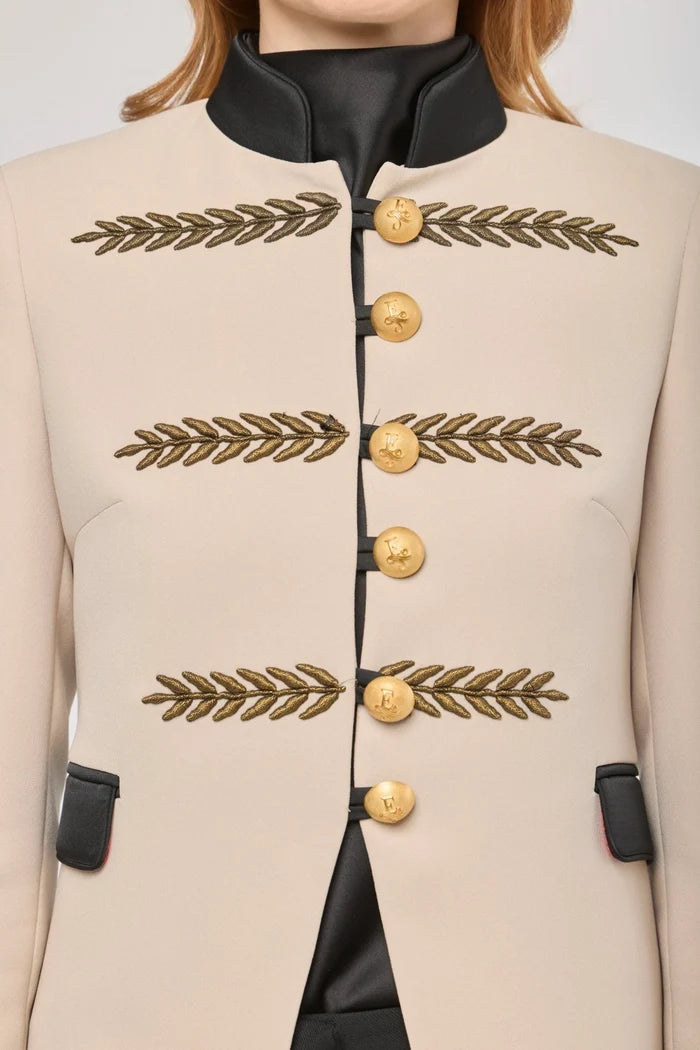 BLAZER CORTA BORDADA BEIGE RENATA