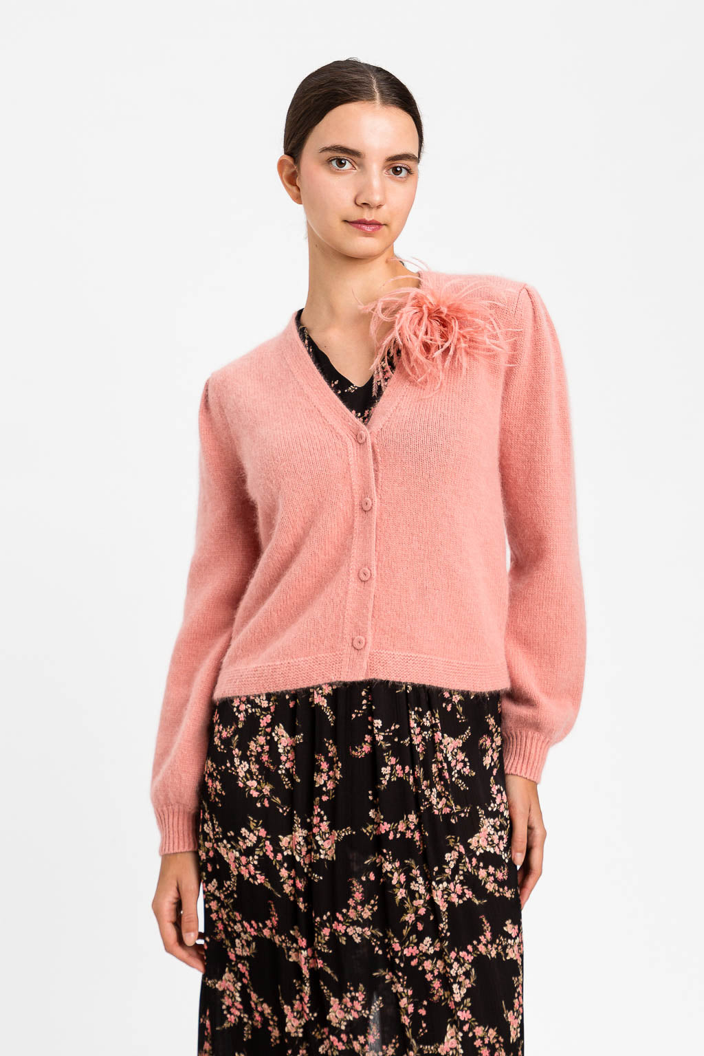 CHAQUETA BROCHE PLUMA