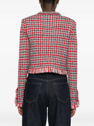 CHAQUETA CHECK FRAYED KNIT