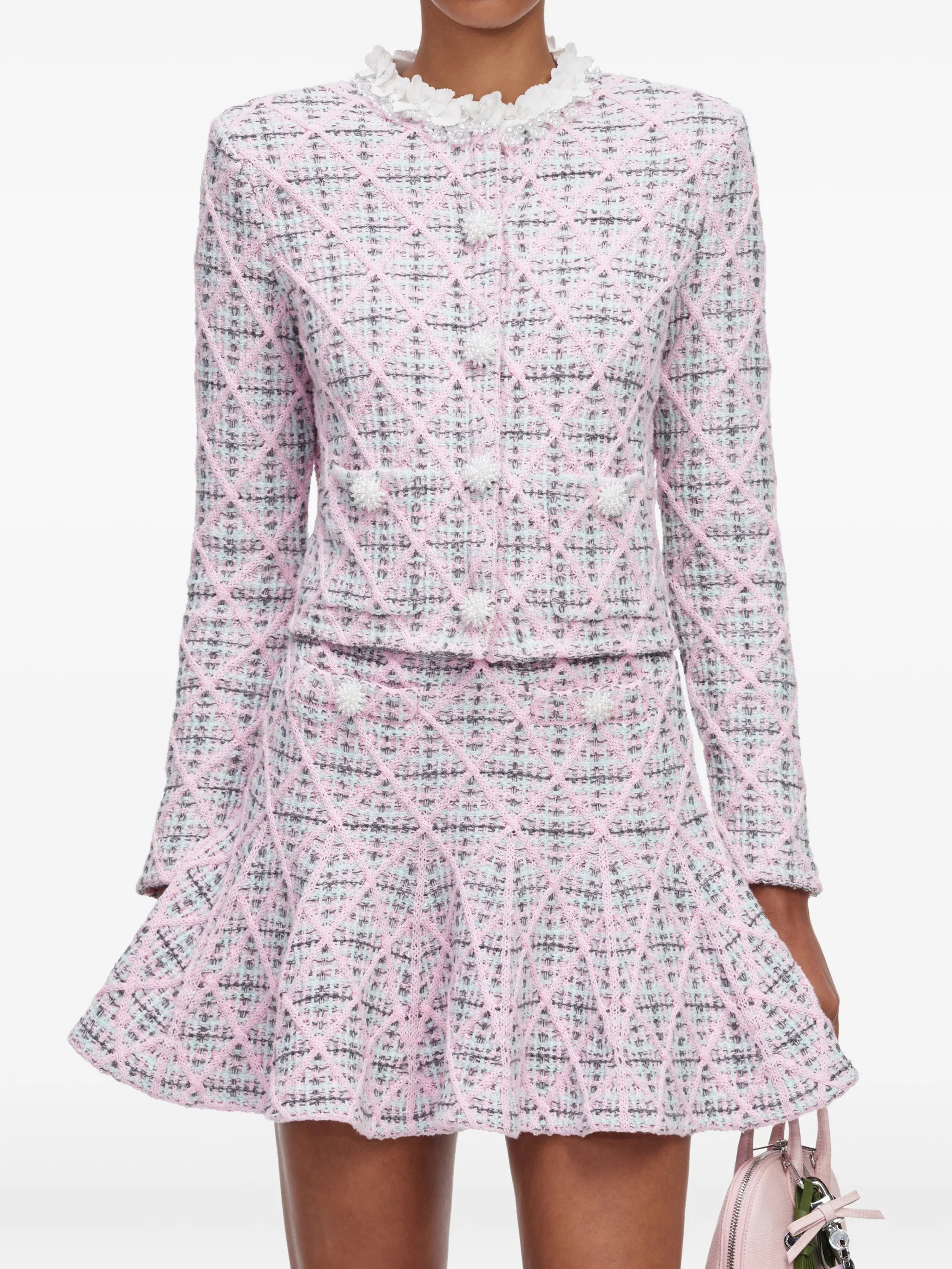 CHAQUETA ROMBOS FLORECITAS