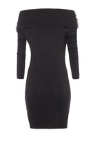 VESTIDO PUNTO PERLAS CUELLO