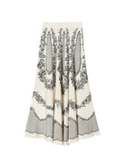 FALDA MIDI FLORES LUNARES