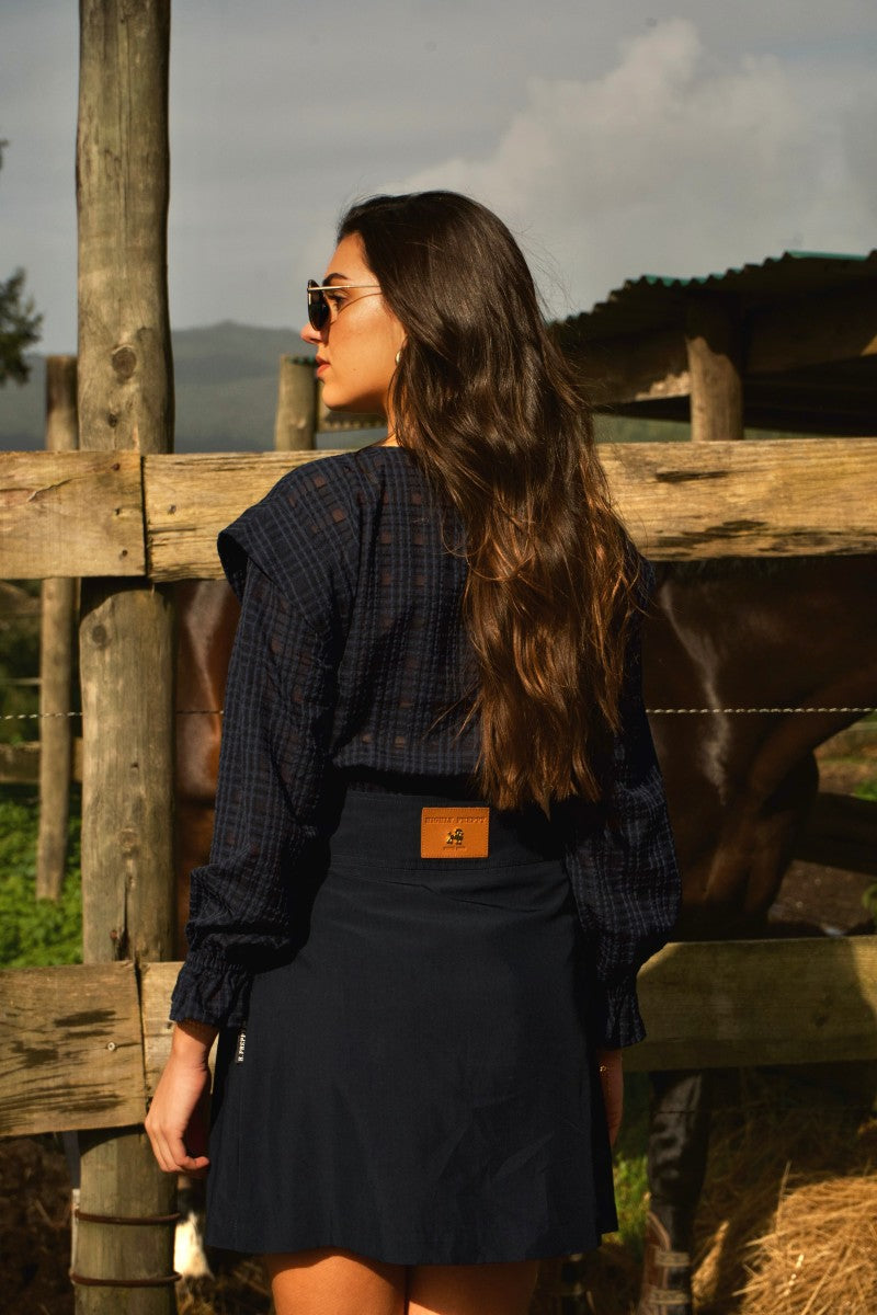 BLUSA  CUADROS AZUL