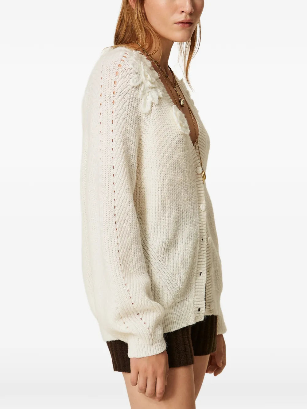 CARDIGAN FLORES GANCHILLO