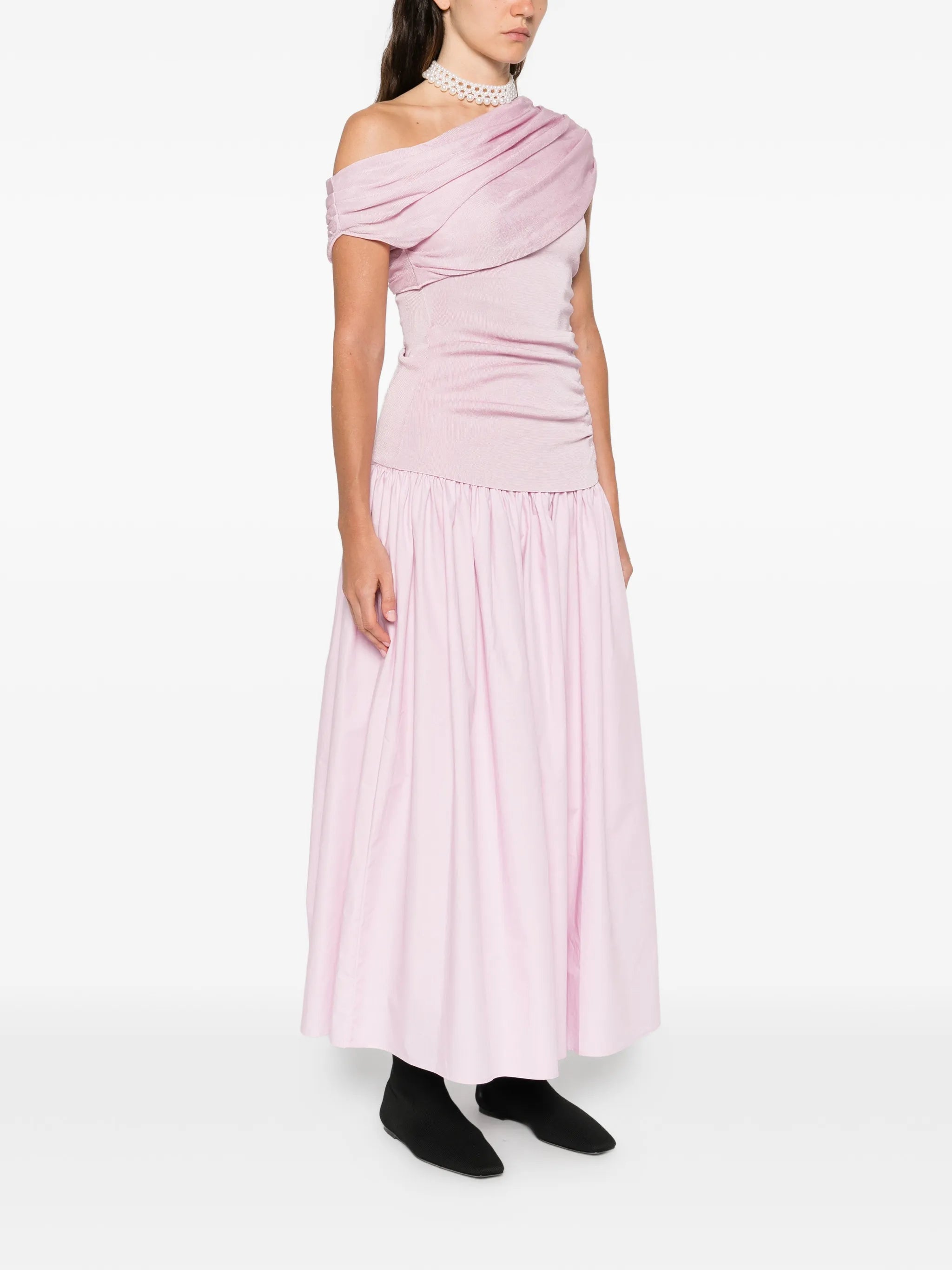 VESTIDO COTTON DRAPED