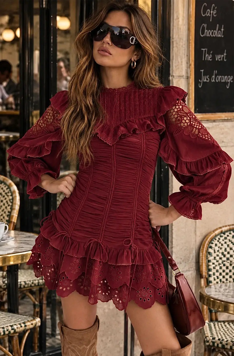 VESTIDO LORENA WINE