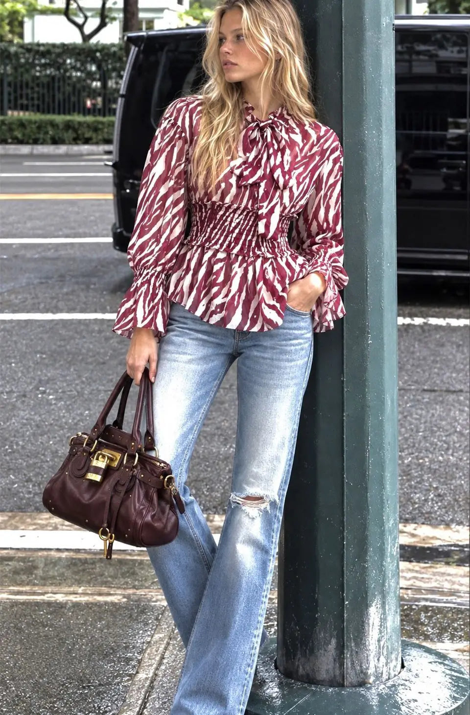 BLUSA ZEBRA WINE