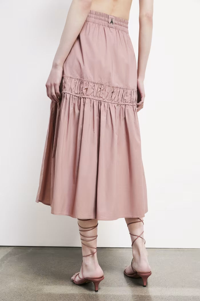 FALDA MIDI CON DRAPEADO