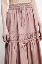 FALDA MIDI CON DRAPEADO