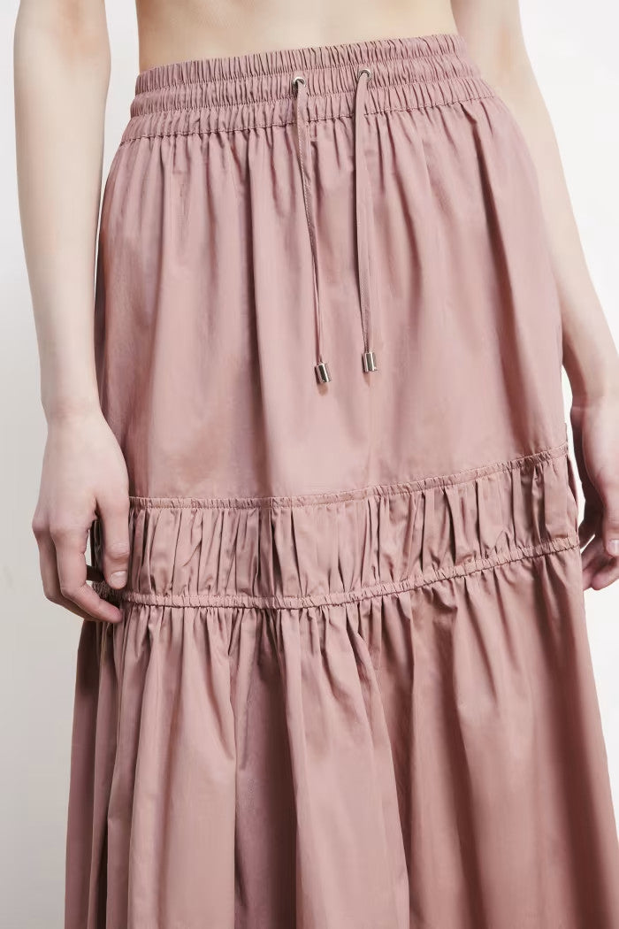FALDA MIDI CON DRAPEADO