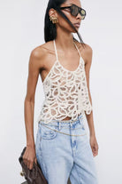 TOP  HALTER CROCHET 