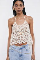 TOP  HALTER CROCHET 