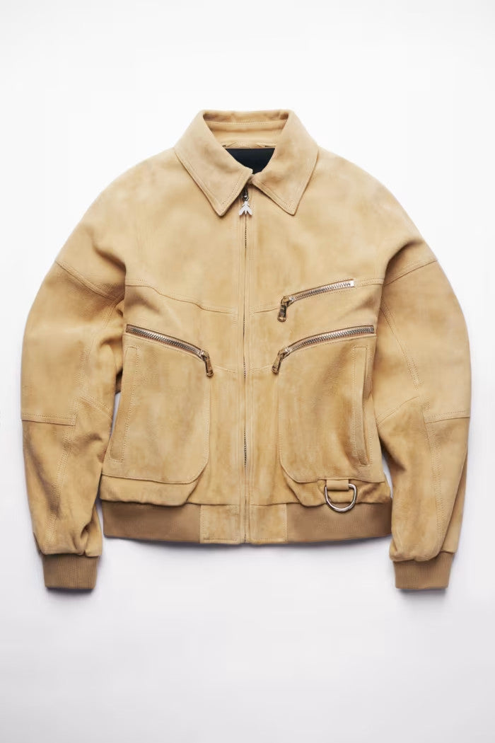 CHAQUETA PIEL CREMALLERAS