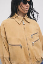 CHAQUETA PIEL CREMALLERAS