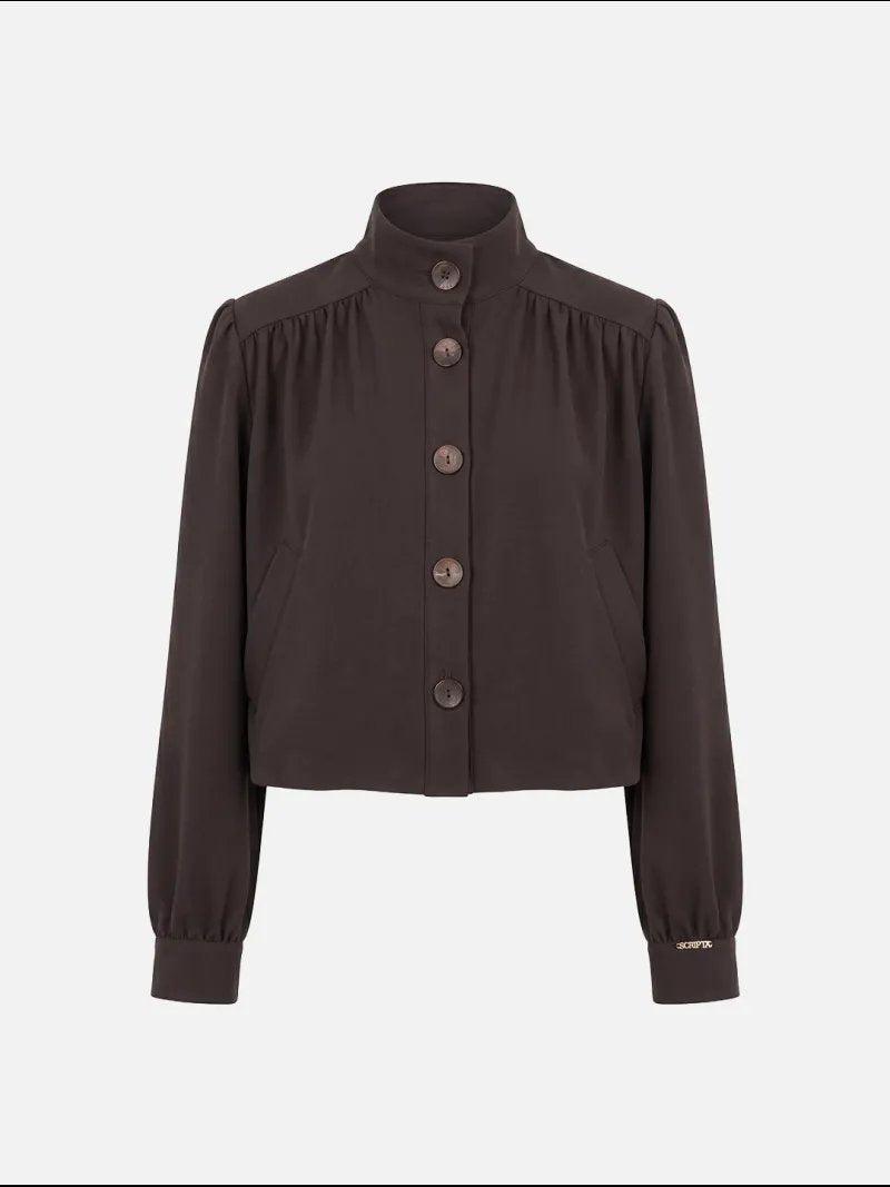 CHAQUETA MARRÓN SCRIPTA