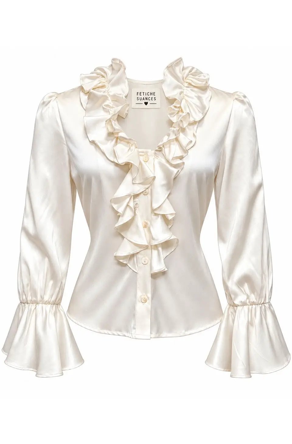 BLUSA IVORY RUFFLE